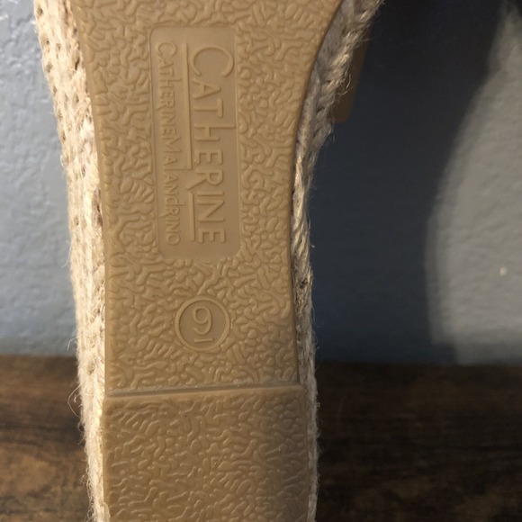 Catherine Malandrino Camey Espadrille 2.5" Wedge Sandals Women Size 9 Beige Tan - Picture 10 of 11